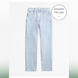 Abercrombie Mom Jean, medium wash, 27 / 4 short